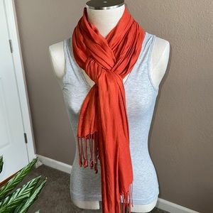 Rust Orange pashmina scarf/ wrap
